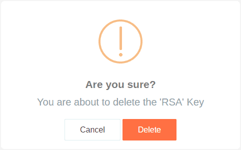 Manage SSH Keys: Delete Key