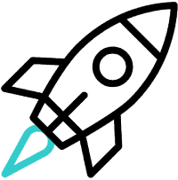 Full color rocket icon